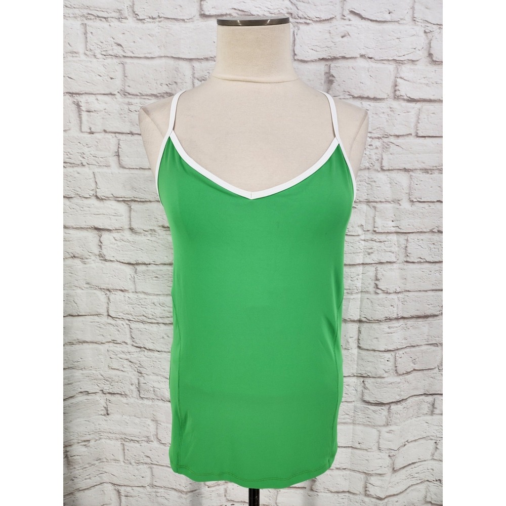 Champion Tank Top Pickleball Tennis Preppy Green Built In Bra Athletic Large